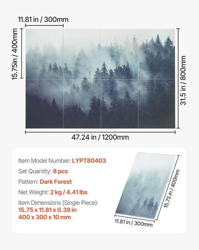 VEVOR 5 Pack Acoustic Panels with Self Adhesive, 47.2 x 23.6 x 0.4 inch Sound Proof Foam Panels, Polyester Fiber Soundproof Wall Panels High Density, for Home, Studio, Office, Theater, Black in Saudi Arabia