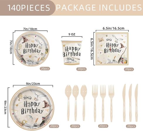 140PCS Birthday Party Paper Plates Napkins themed Birthday Party Supplies Paper Cups Dessert Plates Kids Boys Birthday Decorations Set for 20 Guests in Kuwait