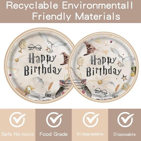 140PCS Birthday Party Paper Plates Napkins themed Birthday Party Supplies Paper Cups Dessert Plates Kids Boys Birthday Decorations Set for 20 Guests in Kuwait