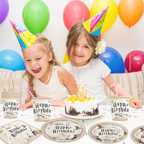 140PCS Birthday Party Paper Plates Napkins themed Birthday Party Supplies Paper Cups Dessert Plates Kids Boys Birthday Decorations Set for 20 Guests in Kuwait