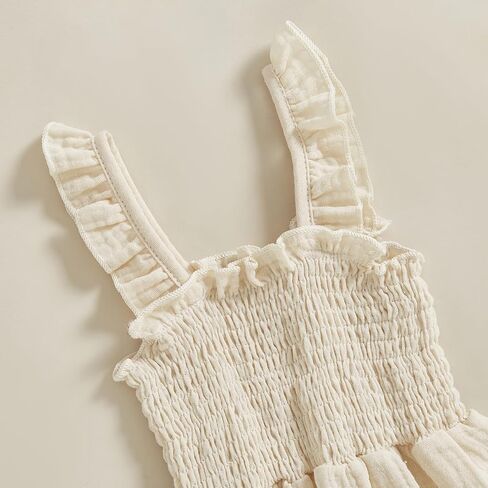 Emmababy Baby Girl Bell Bottom Romper Floral Jumpsuit Toddler Wide Leg Outfit Spaghetti Strap Overalls Sleeveless Playsuit in Kuwait