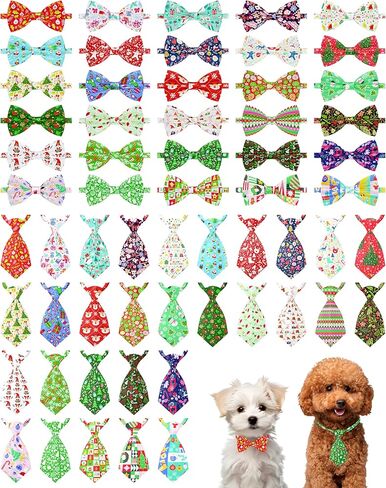 PET Show 60 حزمة كبيرة الكلب من ذوي الياقات البيضاء وروابط الرقبة بالرقم باو باو العظم القابل للتعديل للكلاب الكبيرة المتوسطة لطيفة عيد ميلاد القوس الزفاف حفلات العطلة إكسسوارات للحيوانات الأليفة in Kuwait