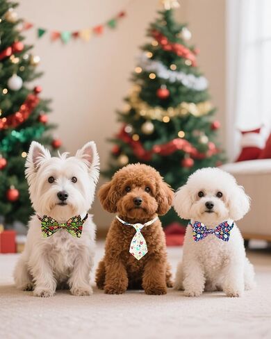 PET Show 60 حزمة كبيرة الكلب من ذوي الياقات البيضاء وروابط الرقبة بالرقم باو باو العظم القابل للتعديل للكلاب الكبيرة المتوسطة لطيفة عيد ميلاد القوس الزفاف حفلات العطلة إكسسوارات للحيوانات الأليفة in Kuwait