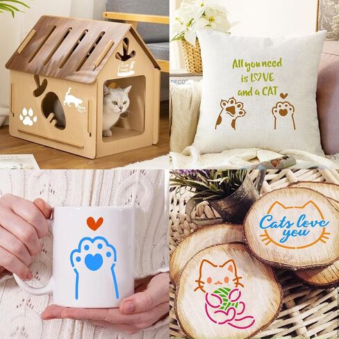 64pcs الإستنسل للطلاء على الخشب ، الحرف اليدوية القابلة لإعادة الاستخدام ، قوالب رسم ، 3 بوصات للزخرفة الحرف ، وورق الحائط مجموعة لاتحاد صخري صخري DIY Canvas Decor in Kuwait