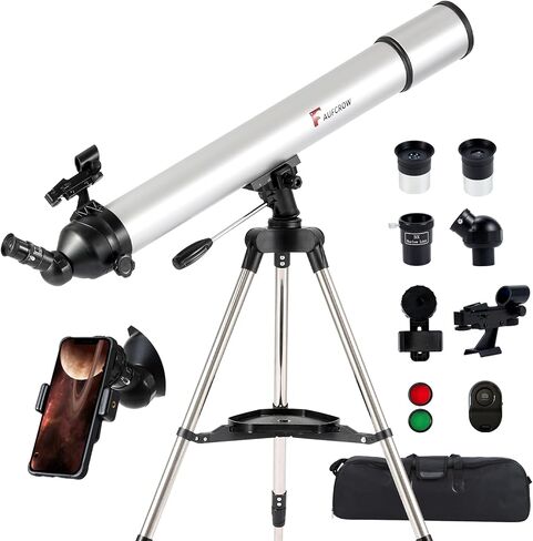 Telescope for Adults & Kids - Professional 80mm Aperture Refractor Telescope 600mm Focal Length Astronomy Kit with Tripod, Barlow Lens & Phone Adapter for Planet Viewing & Astrophotography in Saudi Arabia