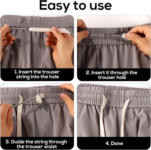 4pcs أداة Threader Threader الرباعية ، حبل الخيوط مقطع المعادن مرنة السحب مرنة سلسلة ترابط الأداة لخيوط البديل للسترات الوراثة سراويل السترات المعطف in Saudi Arabia