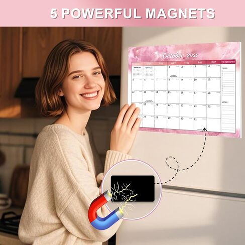 التقويم 2025-2026 ، التقويم المغناطيسي للثلاجة-تقويمات الثلاجة من يوليو 2025 إلى ديسمبر 2026 ، 15 "x12" ، تصميم المساحات الخضراء ، ورق سميك ، تنظيم سهل للمطبخ والمنزل والمكتب in Kuwait