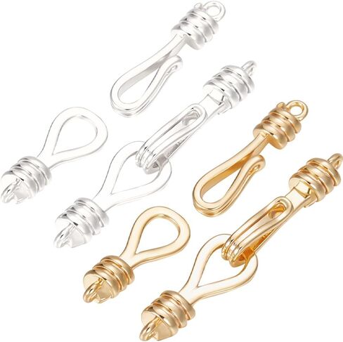 Beebeecraft 1 Box 10pcs S Hook Clasps 18K Gold Plated Hook Hook Hook Heats Healdes For Diy Jewelry Neckleace Making in Kuwait