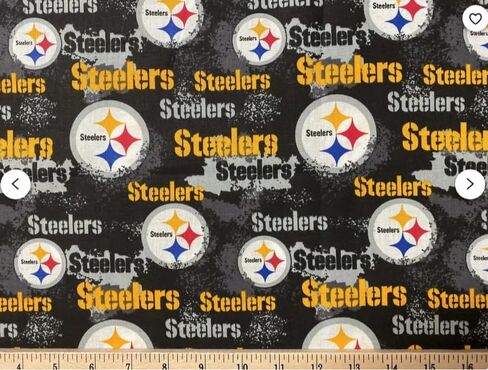 Pittsburgh Steelers Cotton Fabric - NFL Team Logo Coton Fabric من The Yard و Fat Quarter و Half Yard و 1 Yard و 2 ياردة in Kuwait