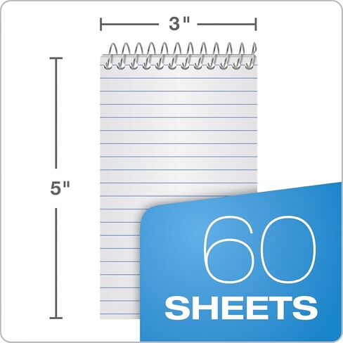 Ampad Pocket Notebook, Recycled, Size 3 x 5, Assorted Covers, Top Open, Narrow Ruled, 60 Sheets (25-087) in Kuwait