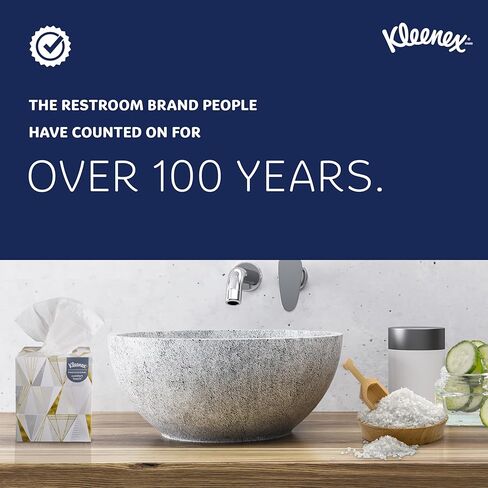 Kleenex Professional Facial Tissue ، Bulk (13216) ، تنسيق محاصر مسطح ، مصمم للأعمال (100 أنسجة/صندوق ، 60 صندوقًا ، 6000 ورقة/حالة) in Saudi Arabia