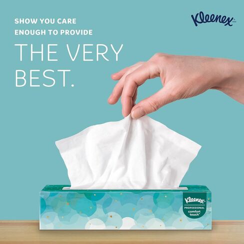 Kleenex Professional Facial Tissue ، Bulk (13216) ، تنسيق محاصر مسطح ، مصمم للأعمال (100 أنسجة/صندوق ، 60 صندوقًا ، 6000 ورقة/حالة) in Saudi Arabia