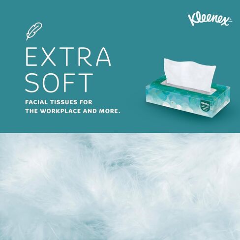 Kleenex Professional Facial Tissue ، Bulk (13216) ، تنسيق محاصر مسطح ، مصمم للأعمال (100 أنسجة/صندوق ، 60 صندوقًا ، 6000 ورقة/حالة) in Saudi Arabia