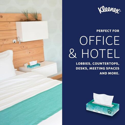 Kleenex Professional Facial Tissue ، Bulk (13216) ، تنسيق محاصر مسطح ، مصمم للأعمال (100 أنسجة/صندوق ، 60 صندوقًا ، 6000 ورقة/حالة) in Saudi Arabia