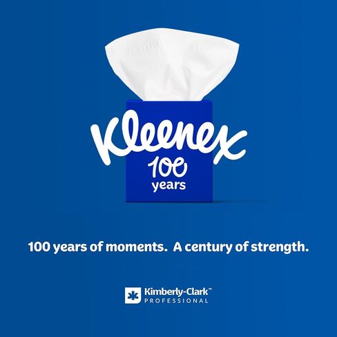 Kleenex Professional Facial Tissue ، Bulk (13216) ، تنسيق محاصر مسطح ، مصمم للأعمال (100 أنسجة/صندوق ، 60 صندوقًا ، 6000 ورقة/حالة) in Saudi Arabia