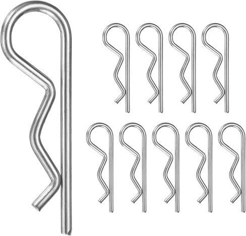 دبوس كوتر على شكل 10 عبوات ، M3x50mm أجهزة دبوس الشعر من الفولاذ المقاوم للصدأ مقاطع ربيع R لقطعة قفل المقطورة/الشاحنات/الشاحنات ، دبابيس التجنيب الثقيلة in Kuwait