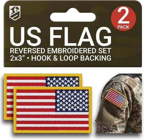American Flag Hook and Loop Tactical Patch 2 Pack 2x3 in in Saudi Arabia