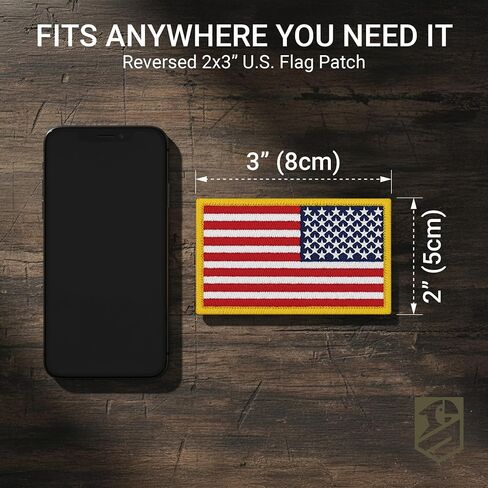 American Flag Hook and Loop Tactical Patch 2 Pack 2x3 in in Saudi Arabia