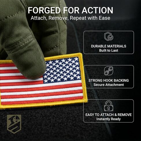 American Flag Hook and Loop Tactical Patch 2 Pack 2x3 in in Saudi Arabia