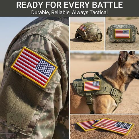 American Flag Hook and Loop Tactical Patch 2 Pack 2x3 in in Saudi Arabia