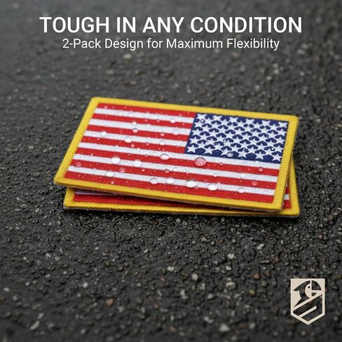 American Flag Hook and Loop Tactical Patch 2 Pack 2x3 in in Saudi Arabia