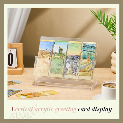4 Slots Freestanding Acrylic Bookmark Display Holder for Business Multiple No Assembly Required 2'' Bookmark Organizer Stand for Vendors Retail Store Craft Show in Saudi Arabia