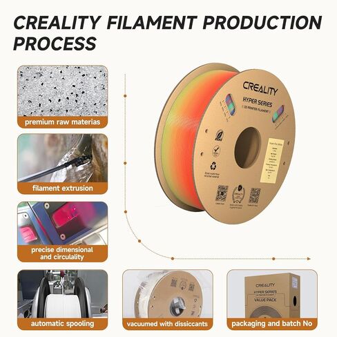 الشعيرة الرسمية Hyper PETG-CF (ألياف الكربون) 1.75 مم ، عالي السرعة Hyper PETG-CF 30-300MM/S ثلاثية الأبعاد ثلاثية الأبعاد ، دقة الأبعاد +/- 0.02 ملم ، 1 كجم من الأسود الأسود ، تناسب معظم طابعات FDM ثلاثية الأبعاد in Kuwait
