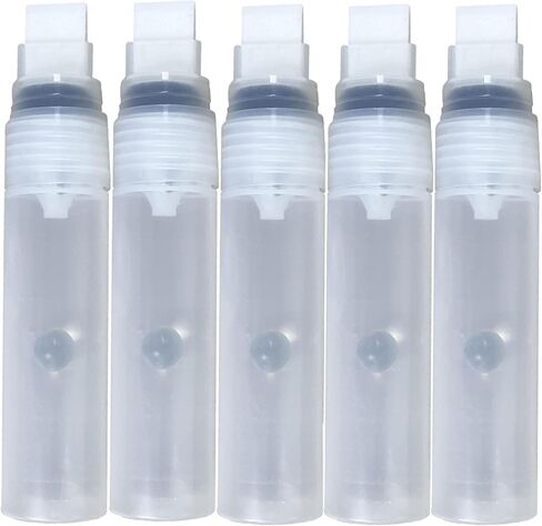 Refillable Paint Markers 2 Pcs/Pack 3mm Fine Tips - Clear Watercolor Brush Pens for Acrylic Permanent Paint Empty Markers for Watercolor Painting, Doodling, and DIY Art in Kuwait