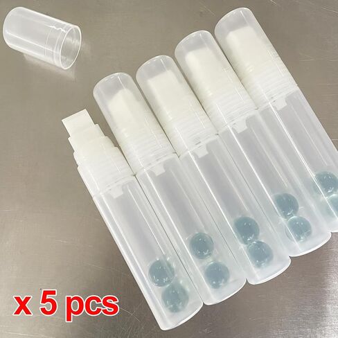 Refillable Paint Markers 2 Pcs/Pack 3mm Fine Tips - Clear Watercolor Brush Pens for Acrylic Permanent Paint Empty Markers for Watercolor Painting, Doodling, and DIY Art in Kuwait