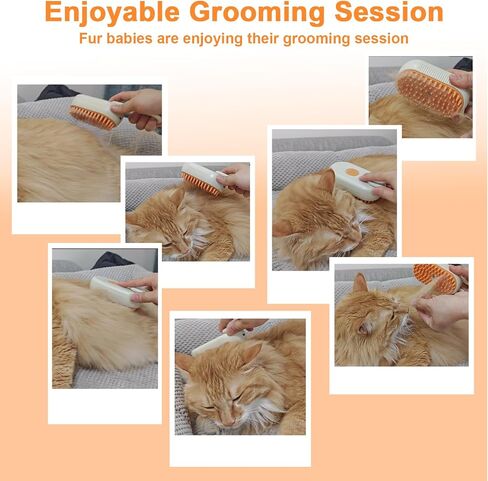 Nepfaivy Cat Steam Brush للتسلق - فرشاة القط البخارية للقطط الداخلية ، وفرشاة الكلاب البخارية القابلة لإعادة الشحن ، ومشط شعر رذاذ الحيوانات الأليفة للتدليك ، و spritz defur comb seist باخرة باخرة in Saudi Arabia