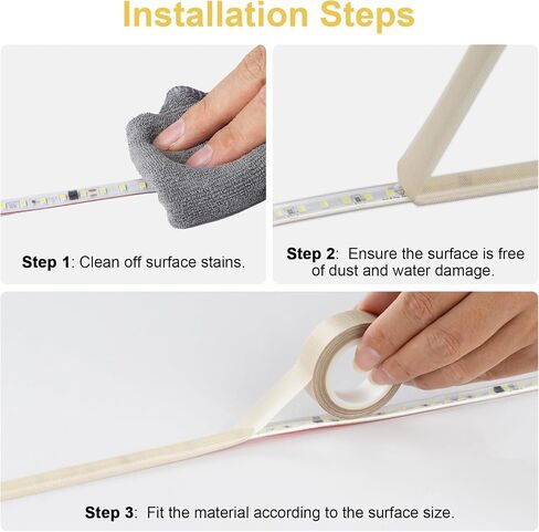 myking 2pcs شريط مصباح LED شريط تقنيع 0.59 في × 32.8 قدم الشريط الإضاءة للضوء لتنعيم الضوء والبيج والبني in Kuwait