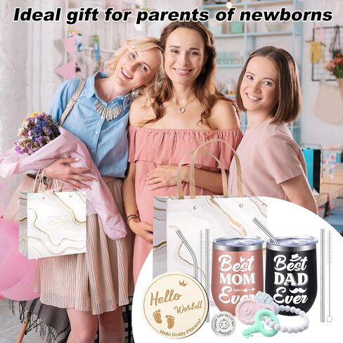 New Mom Gifts for Women, Pregnancy Gifts for New Parents Gender Reveal Gift Baby Shower with Mommy and Dad Tumbler for Expecting Parents to Be, First Time Mom Gift in Saudi Arabia