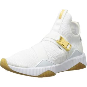 PUMA Women's Defy Mid Sneaker ، Gold Puma White-Metallic Gold ، 9 in Kuwait