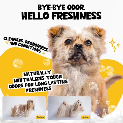 شامبو Drowus Dog 1 Pack - تحاضن شامبو الحيوانات الأليفة البروبيوتيك لإزالة الروائح الكريهة والحكة - شامبو الكلب Hypoallergenic للالتهابات الجلد - شامبو الحيوانات الأليفة يساعد على التخلص من لوازم الاستمالة والاستمالة in Kuwait
