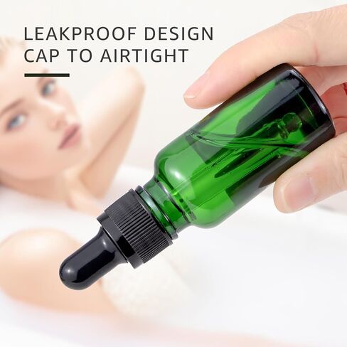 20 Pcs,2/3 Oz Dropper Bottle,Blue Glass Eye Dropper Bottle with 10 Funnels,20 Ml Tincture Bottles with Dropper,Pretty Finish,Leak-Proof Design, Stronger Suction for Essential Oil，Liquids,Perfume in Saudi Arabia