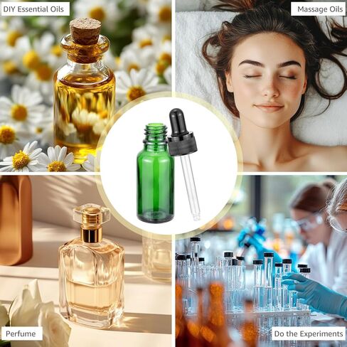 20 Pcs,2/3 Oz Dropper Bottle,Blue Glass Eye Dropper Bottle with 10 Funnels,20 Ml Tincture Bottles with Dropper,Pretty Finish,Leak-Proof Design, Stronger Suction for Essential Oil，Liquids,Perfume in Saudi Arabia