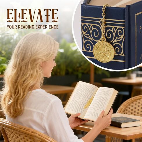 Metal Zodiac Bookmarks Set, 12 Constellation Designs, Gold, 4.5 x 0.9 inches (Virgo) in Saudi Arabia