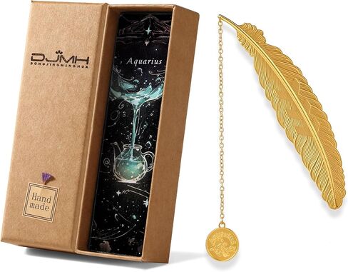 Metal Zodiac Bookmarks Set, 12 Constellation Designs, Gold, 4.5 x 0.9 inches (Virgo) in Saudi Arabia