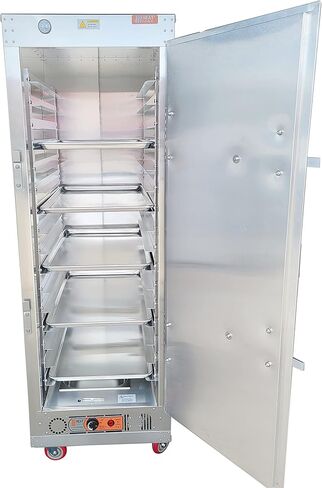 HeatMax 4 Foot Commercial Electric Food Warmer Holding Cabinet for 9 Full Size Sheet Pans, Churches, Schools, Catering, Can Be Used as a Basic Proofer, Made in USA with Service and Support, 120V Plug in Kuwait
