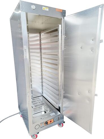 HeatMax 4 Foot Commercial Electric Food Warmer Holding Cabinet for 9 Full Size Sheet Pans, Churches, Schools, Catering, Can Be Used as a Basic Proofer, Made in USA with Service and Support, 120V Plug in Kuwait