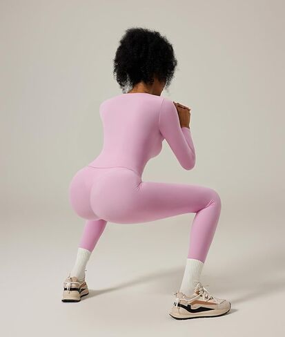 RXRXCOCO SLIM FIT مجموعات تمرين للنساء 2 قطعة مخفية Scrunch Leggings Long Screve Yoga Tops مطابقة ملابس صالة الألعاب الرياضية in Saudi Arabia