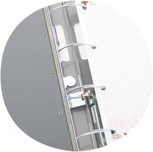 Orion File Binder with Split Ring, 60 mm, Made of Steel, with ID Card Holder 54 x 64 mm, Reinforced Cardboard Covers in Saudi Arabia