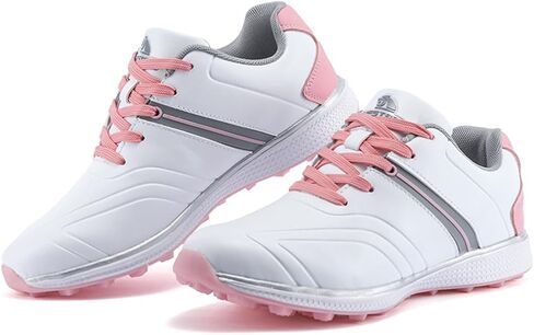 Water-Resistant Golf Shoes for Womens Outdoor Spikeless Golf Footwears Comfort Fashion Leather Walking Trainers in Saudi Arabia