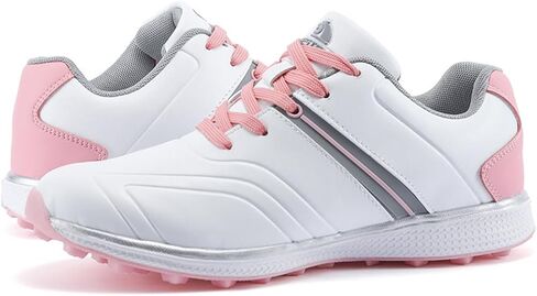 Water-Resistant Golf Shoes for Womens Outdoor Spikeless Golf Footwears Comfort Fashion Leather Walking Trainers in Saudi Arabia