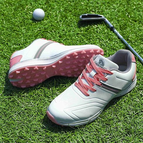 Water-Resistant Golf Shoes for Womens Outdoor Spikeless Golf Footwears Comfort Fashion Leather Walking Trainers in Saudi Arabia