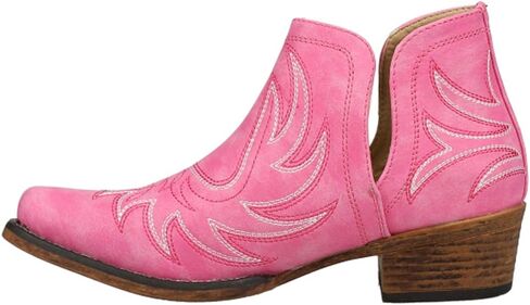 ROPER Womens Ava Embroidered Snip Toe Casual Boots Ankle Low Heel 1-2" - Black - Size 6.5 M in Saudi Arabia