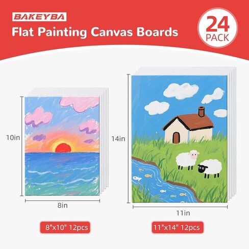 لوحات قماش 11x14 ، 12x12 ، 12x16inch 9 لوحة اللوحة اللوحة للمبتدئين- 100 ٪ من القطن للطلاء المائي بالزيت الأكريليكي in Kuwait