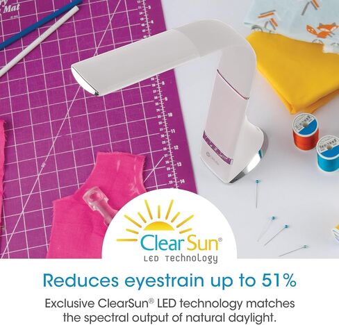 Ottlite Recharge LED Desk Lamp مع تقنية LED Clearsun - محمولة وقابلة للذات ومرنة - مصباح مهام سهل السفر مع بطارية قابلة لإعادة الشحن - للمنزل والقراءة والمكاتب والمساكن الكلية in Kuwait