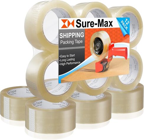 شريط التعبئة Craton Sure -Max Premium 1.8 Mil 330 قدم (110 ياردة) - Clear - 4 حالات (إجمالي 144 لفائف) in Kuwait