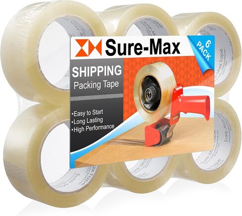شريط التعبئة Craton Sure -Max Premium 1.8 Mil 330 قدم (110 ياردة) - Clear - 4 حالات (إجمالي 144 لفائف) in Kuwait